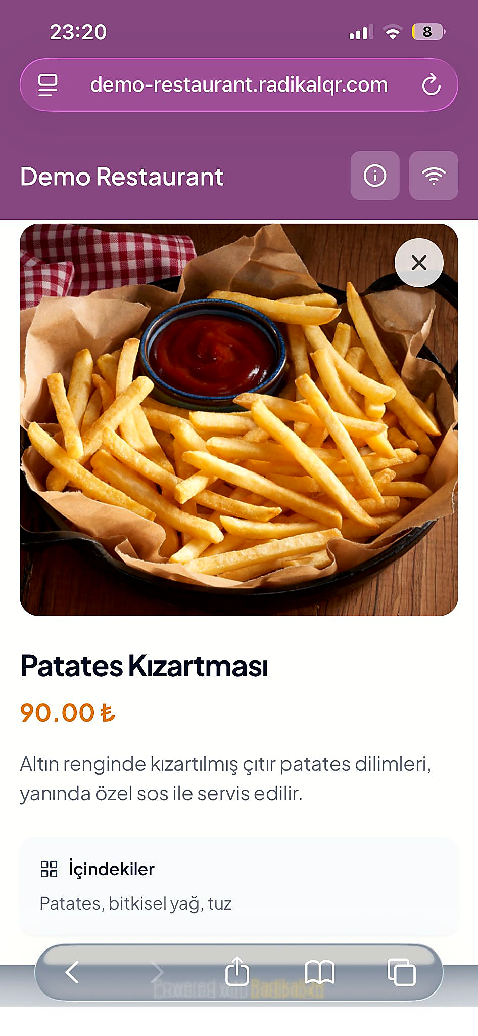 Ürün detay sayfası